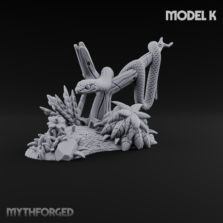 Overgrown Jungle Flora Clusters Miniature for Dungeons and Dragons, Pathfinder or other TTRPGs