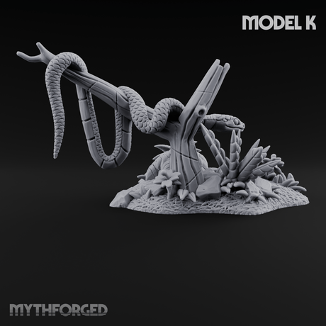 Overgrown Jungle Flora Clusters Miniature for Dungeons and Dragons, Pathfinder or other TTRPGs