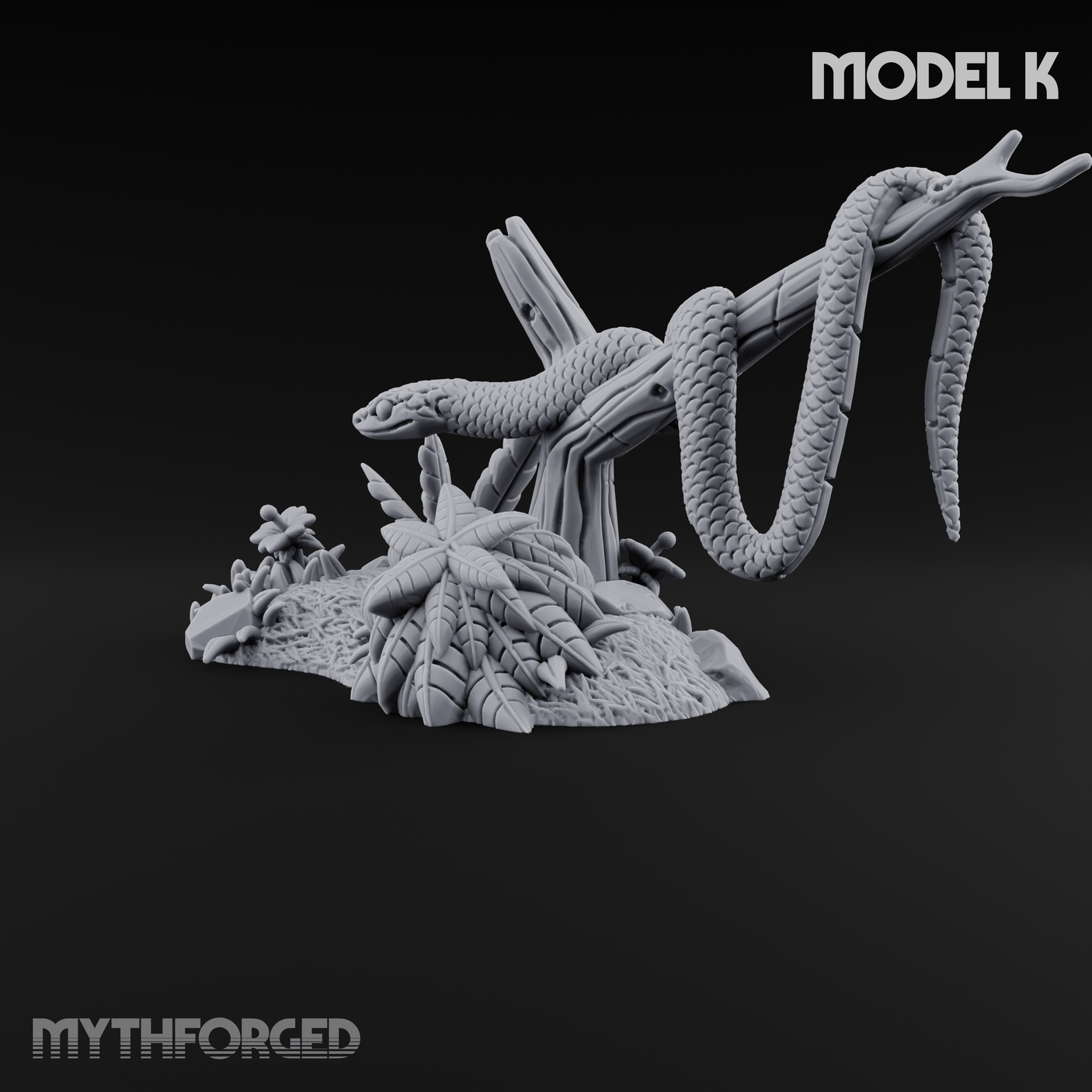 Overgrown Jungle Flora Clusters Miniature for Dungeons and Dragons, Pathfinder or other TTRPGs