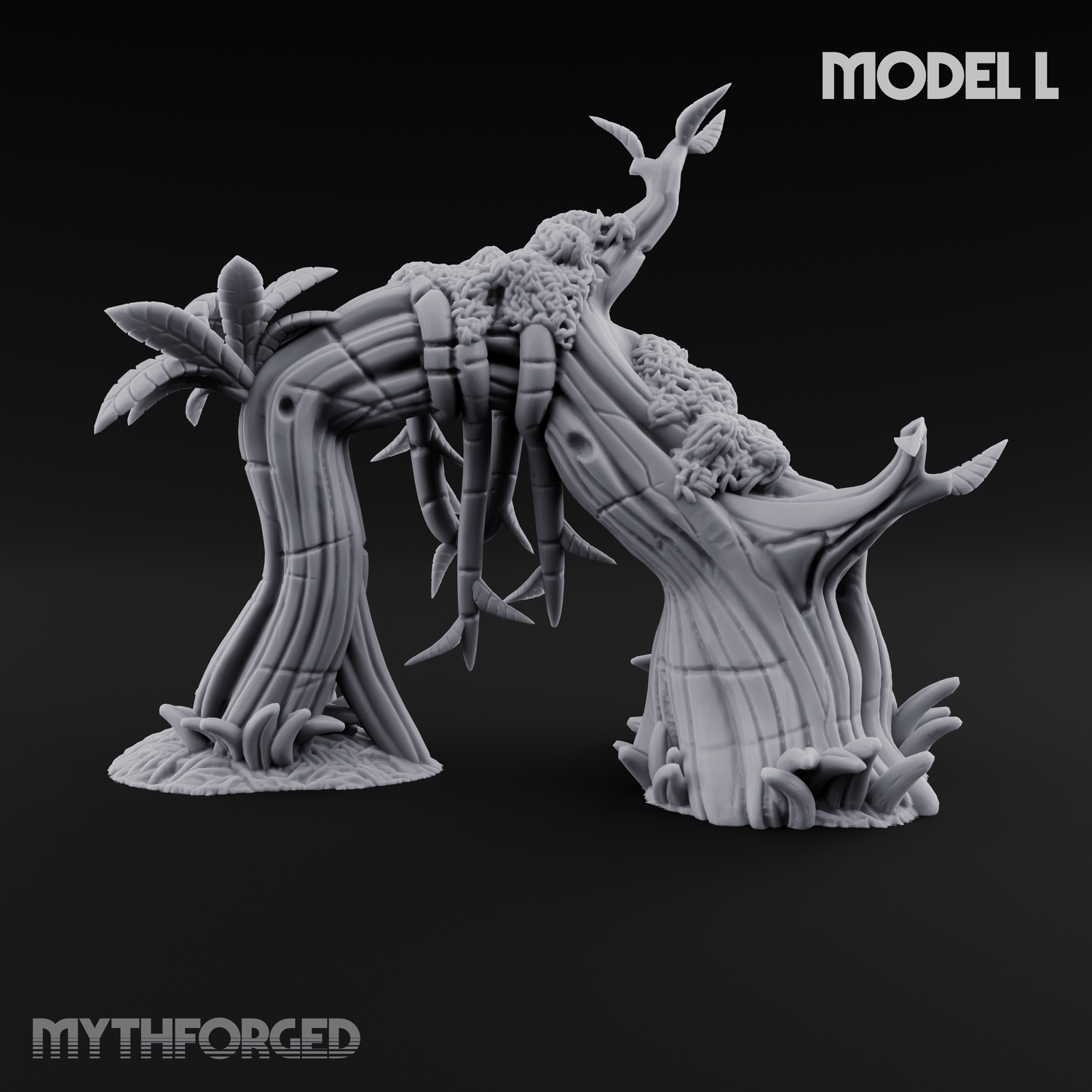 Overgrown Jungle Flora Cluster L Miniature for Dungeons and Dragons, Pathfinder or other TTRPGs