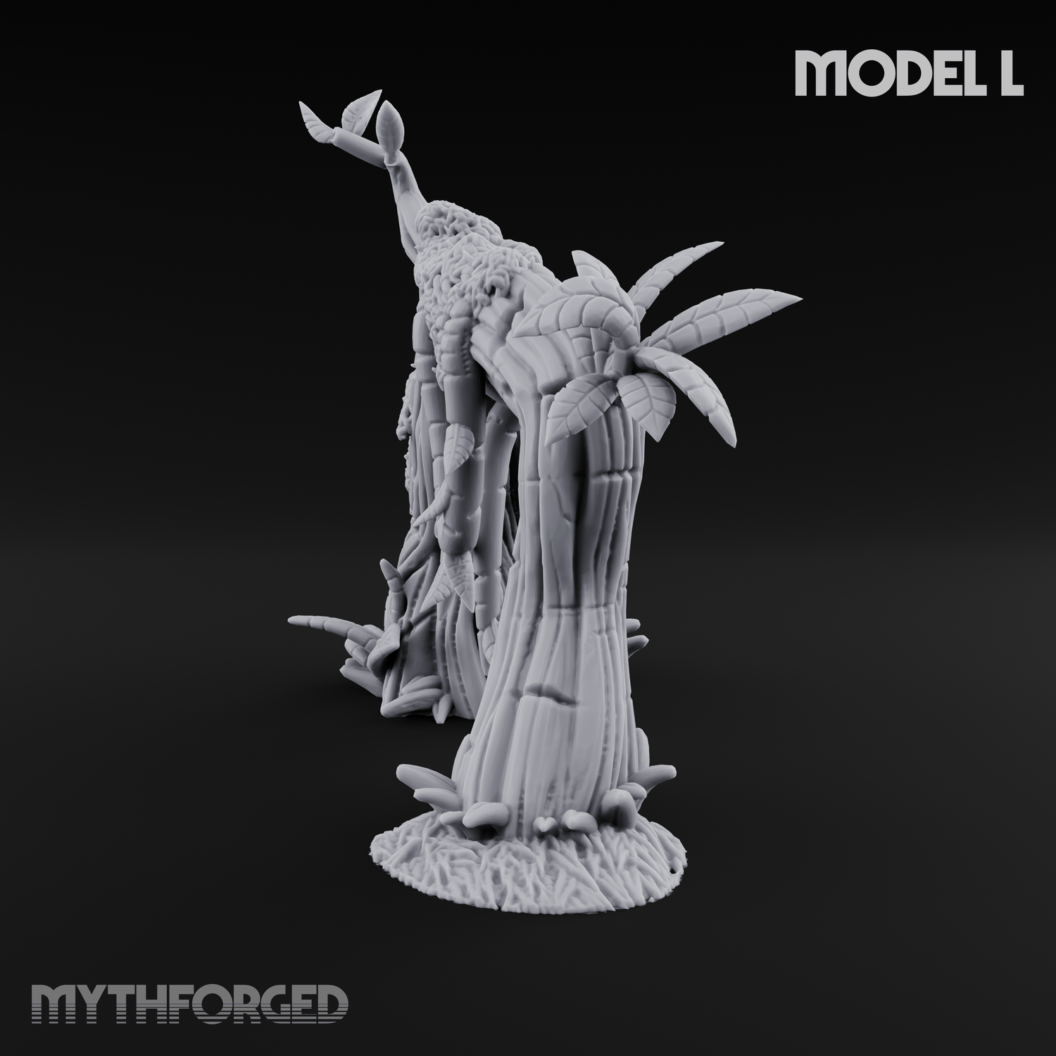 Overgrown Jungle Flora Cluster L Miniature for Dungeons and Dragons, Pathfinder or other TTRPGs
