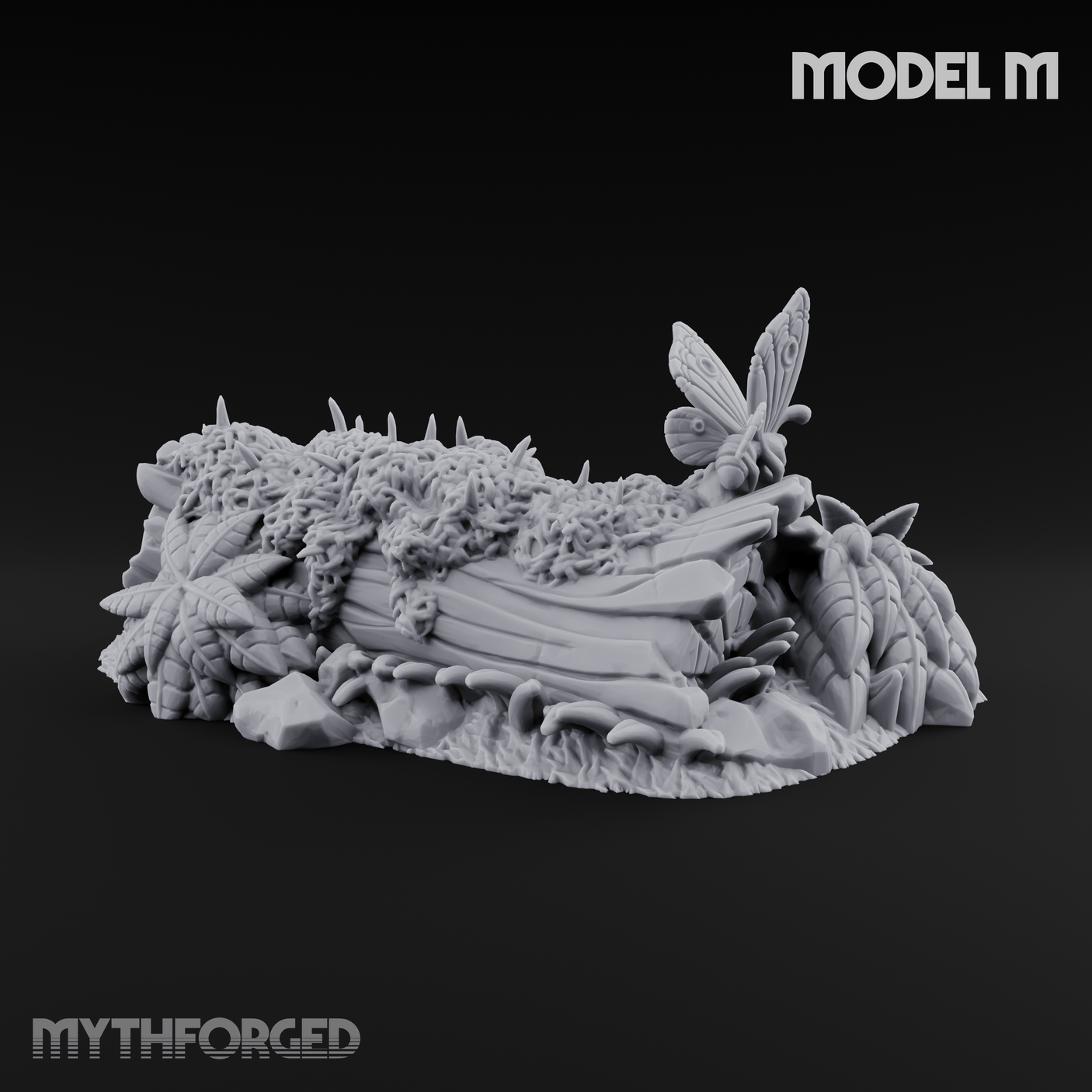 Overgrown Jungle Flora Cluster M Miniature for Dungeons and Dragons, Pathfinder or other TTRPGs