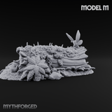 Overgrown Jungle Flora Cluster M Miniature for Dungeons and Dragons, Pathfinder or other TTRPGs