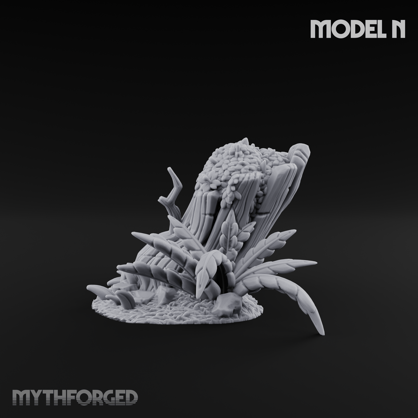 Overgrown Jungle Flora Cluster N Miniature for Dungeons and Dragons, Pathfinder or other TTRPGs