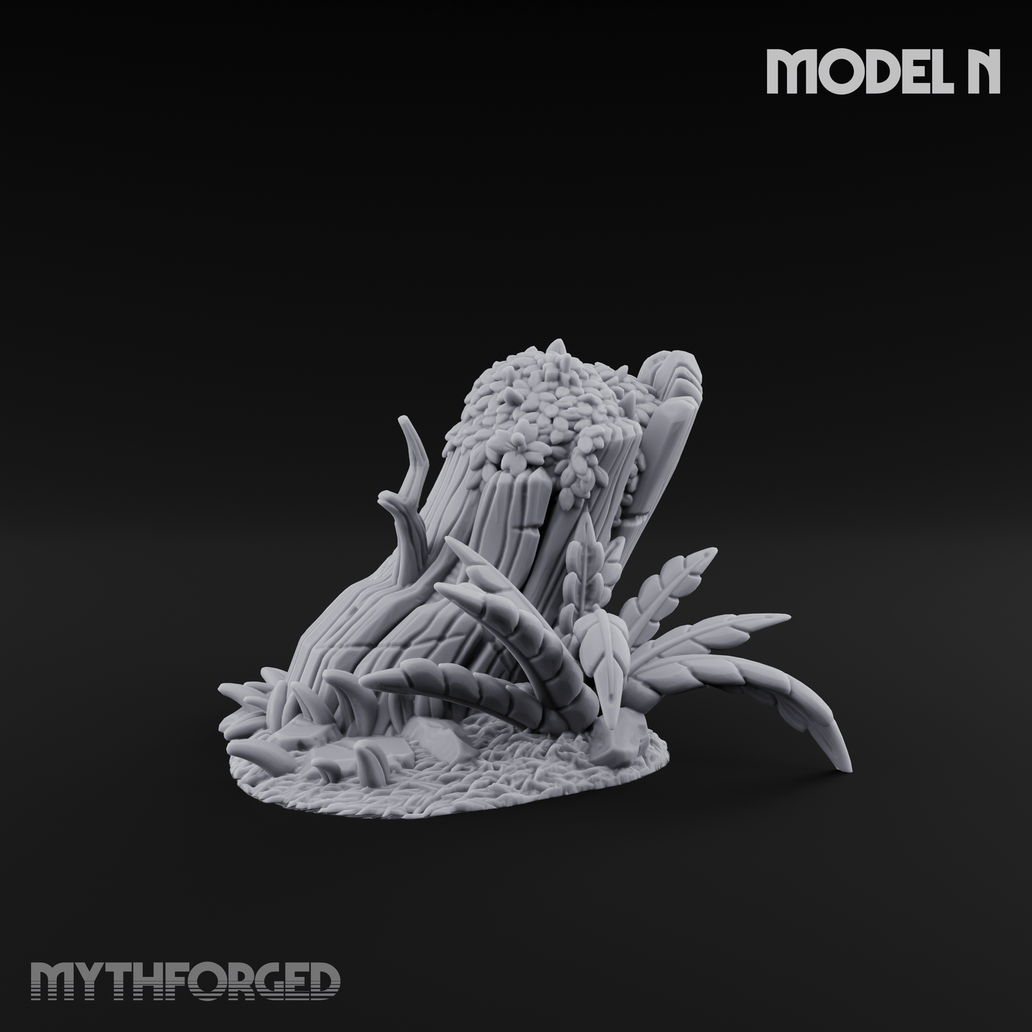 Overgrown Jungle Flora Cluster N Miniature for Dungeons and Dragons, Pathfinder or other TTRPGs