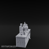 Bubbling Alchemist Workbench Miniature for Dungeons and Dragons, Pathfinder or other TTRPGs