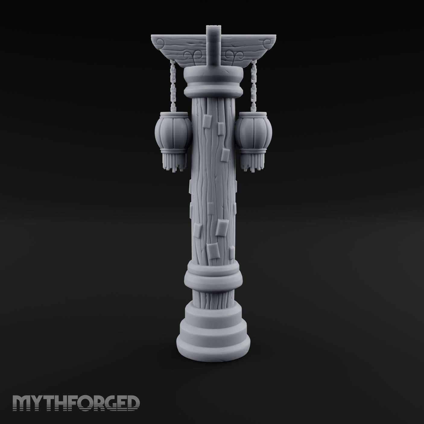 Paper-Charm Lantern Pillar Miniature for Dungeons and Dragons, Pathfinder or other TTRPGs