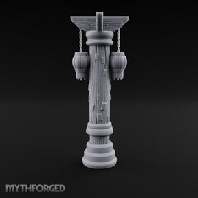 Paper-Charm Lantern Pillar Miniature for Dungeons and Dragons, Pathfinder or other TTRPGs