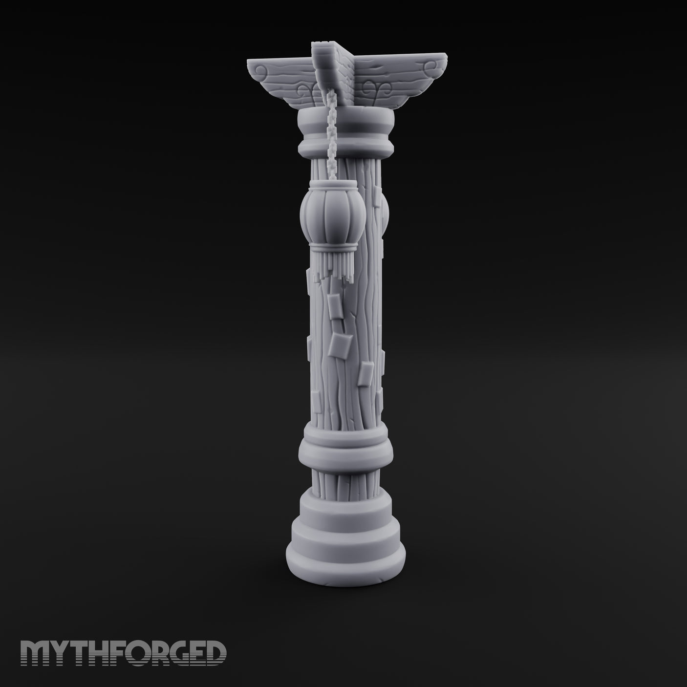 Paper-Charm Lantern Pillar Miniature for Dungeons and Dragons, Pathfinder or other TTRPGs