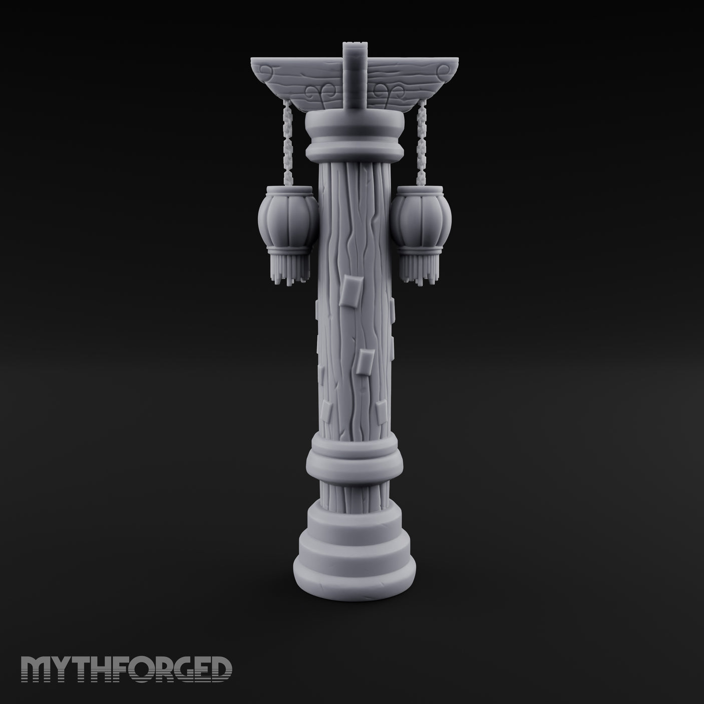 Paper-Charm Lantern Pillar Miniature for Dungeons and Dragons, Pathfinder or other TTRPGs