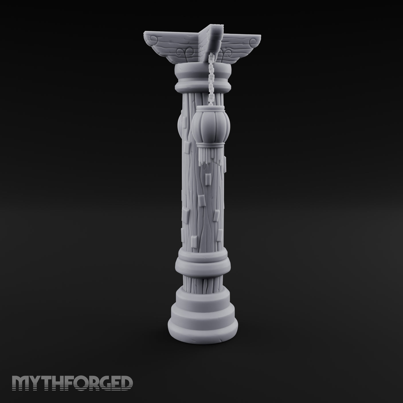 Paper-Charm Lantern Pillar Miniature for Dungeons and Dragons, Pathfinder or other TTRPGs