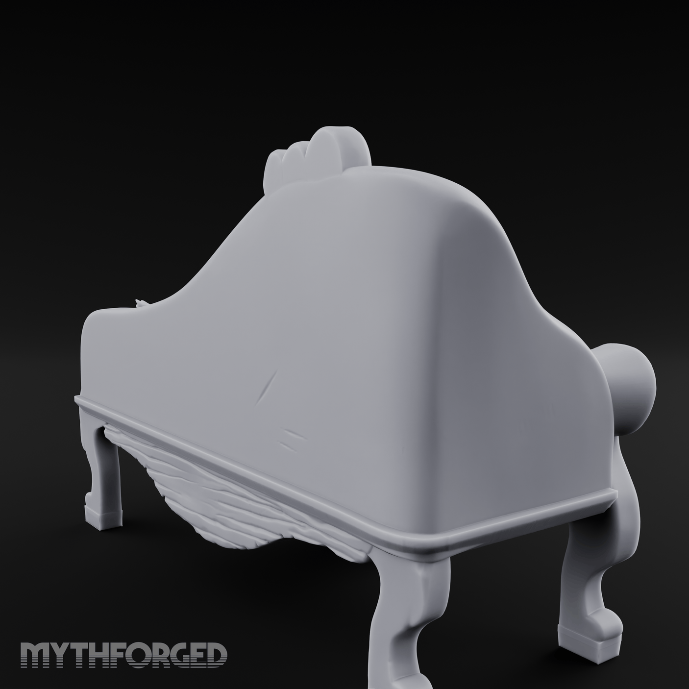 Tufted Victorian Parlor Chaise Lounge Miniature for Dungeons and Dragons, Pathfinder or other TTRPGs