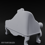 Tufted Victorian Parlor Chaise Lounge Miniature for Dungeons and Dragons, Pathfinder or other TTRPGs
