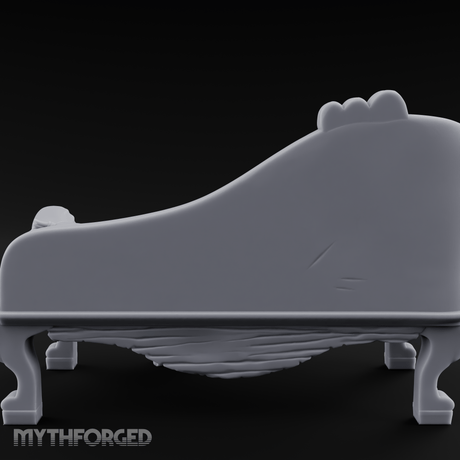 Tufted Victorian Parlor Chaise Lounge Miniature for Dungeons and Dragons, Pathfinder or other TTRPGs