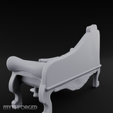 Tufted Victorian Parlor Chaise Lounge Miniature for Dungeons and Dragons, Pathfinder or other TTRPGs