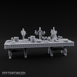 Ornamental Banquet Tableware Display Miniature for Dungeons and Dragons, Pathfinder or other TTRPGs
