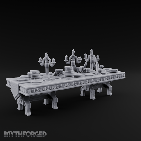 Ornamental Banquet Tableware Display Miniature for Dungeons and Dragons, Pathfinder or other TTRPGs