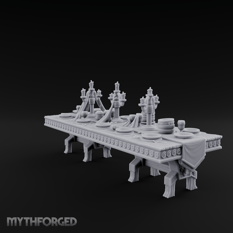 Ornamental Banquet Tableware Display Miniature for Dungeons and Dragons, Pathfinder or other TTRPGs