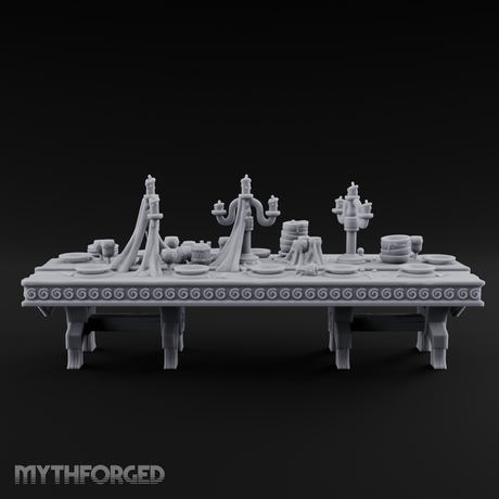 Ornamental Banquet Tableware Display Miniature for Dungeons and Dragons, Pathfinder or other TTRPGs