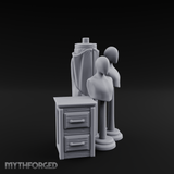 Display-Ready Tailor's Mannequin Set Miniature for Dungeons and Dragons, Pathfinder or other TTRPGs