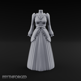 Puffed-Sleeve Mannequin Dress Form Miniature for Dungeons and Dragons, Pathfinder or other TTRPGs