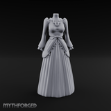Puffed-Sleeve Mannequin Dress Form Miniature for Dungeons and Dragons, Pathfinder or other TTRPGs
