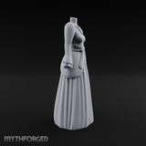 Puffed-Sleeve Mannequin Dress Form Miniature for Dungeons and Dragons, Pathfinder or other TTRPGs