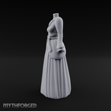 Puffed-Sleeve Mannequin Dress Form Miniature for Dungeons and Dragons, Pathfinder or other TTRPGs