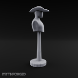 Stetson-Topped Mannequin Dress Form Miniature for Dungeons and Dragons, Pathfinder or other TTRPGs