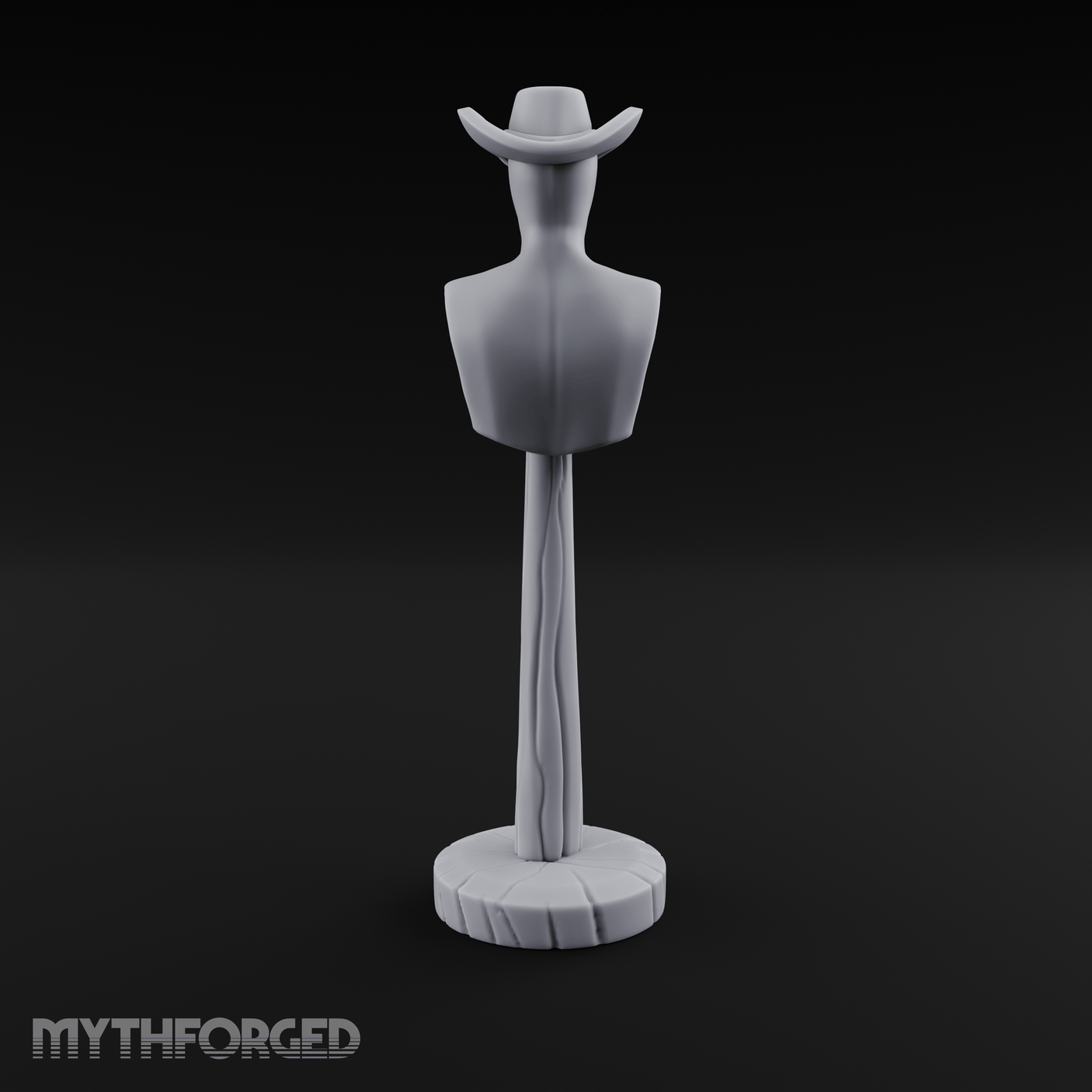 Stetson-Topped Mannequin Dress Form Miniature for Dungeons and Dragons, Pathfinder or other TTRPGs