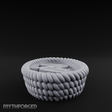 Braided Rope Basket Miniature for Dungeons and Dragons, Pathfinder or other TTRPGs