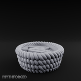 Braided Rope Basket Miniature for Dungeons and Dragons, Pathfinder or other TTRPGs