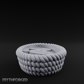 Braided Rope Basket Miniature for Dungeons and Dragons, Pathfinder or other TTRPGs