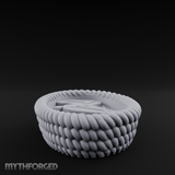 Braided Rope Basket Miniature for Dungeons and Dragons, Pathfinder or other TTRPGs