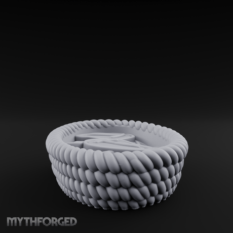 Braided Rope Basket Miniature for Dungeons and Dragons, Pathfinder or other TTRPGs