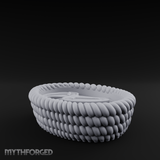 Braided Rope Basket Miniature for Dungeons and Dragons, Pathfinder or other TTRPGs