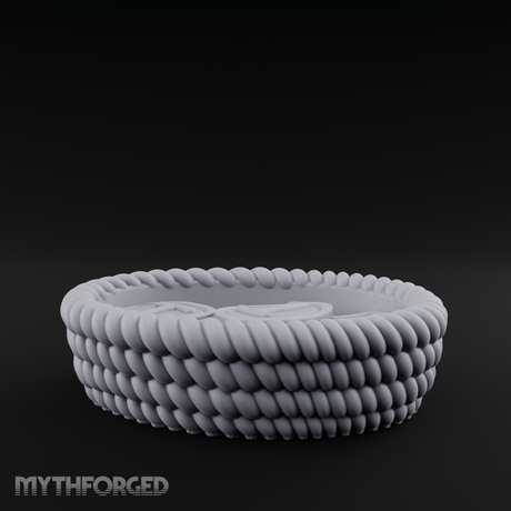 Braided Rope Basket Miniature for Dungeons and Dragons, Pathfinder or other TTRPGs