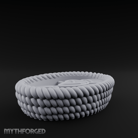 Braided Rope Basket Miniature for Dungeons and Dragons, Pathfinder or other TTRPGs