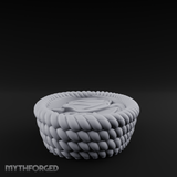 Braided Rope Basket Miniature for Dungeons and Dragons, Pathfinder or other TTRPGs