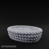 Braided Rope Basket Miniature for Dungeons and Dragons, Pathfinder or other TTRPGs