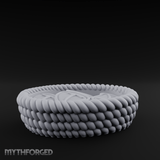 Braided Rope Basket Miniature for Dungeons and Dragons, Pathfinder or other TTRPGs