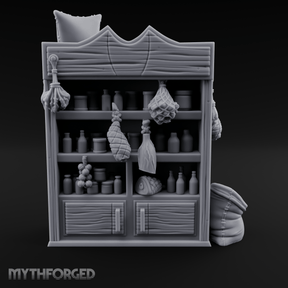 Hung-Herb Meat Display Cabinet Miniature for Dungeons and Dragons, Pathfinder or other TTRPGs
