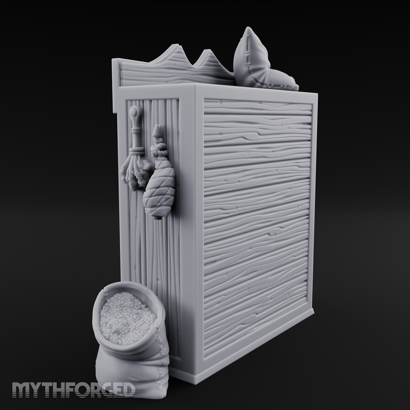 Hung-Herb Meat Display Cabinet Miniature for Dungeons and Dragons, Pathfinder or other TTRPGs