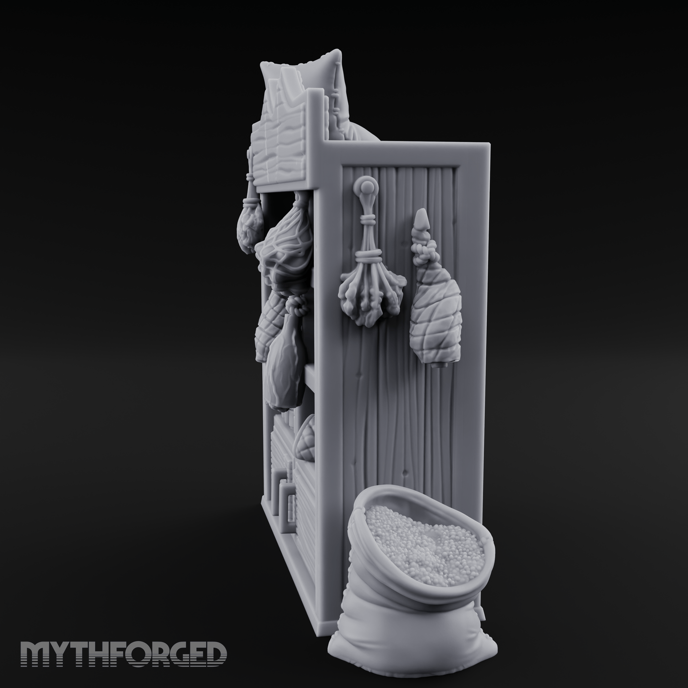 Hung-Herb Meat Display Cabinet Miniature for Dungeons and Dragons, Pathfinder or other TTRPGs