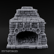 Pretzel-Filled Stone Baker's Oven Miniature for Dungeons and Dragons, Pathfinder or other TTRPGs