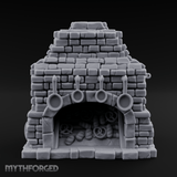 Pretzel-Filled Stone Baker's Oven Miniature for Dungeons and Dragons, Pathfinder or other TTRPGs