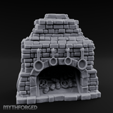Pretzel-Filled Stone Baker's Oven Miniature for Dungeons and Dragons, Pathfinder or other TTRPGs