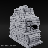 Pretzel-Filled Stone Baker's Oven Miniature for Dungeons and Dragons, Pathfinder or other TTRPGs