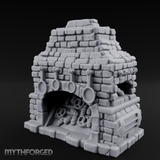 Pretzel-Filled Stone Baker's Oven Miniature for Dungeons and Dragons, Pathfinder or other TTRPGs