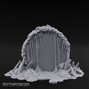 Stalactite-Hung Cave Portal Miniature for Dungeons and Dragons, Pathfinder or other TTRPGs